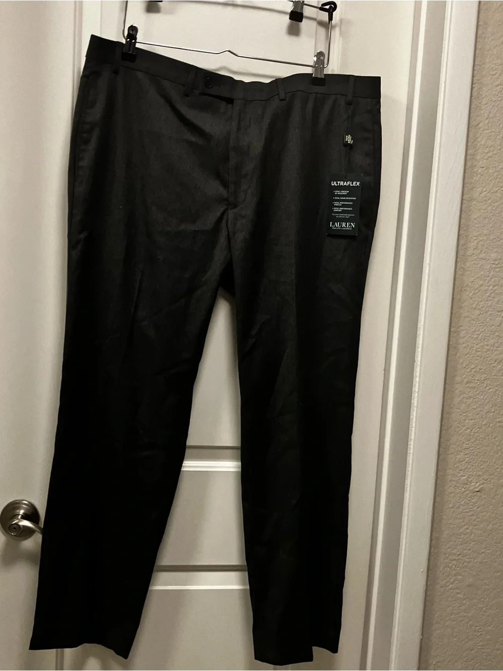 NWT Lauren Ralph Lauren Ultraflex Dress Pants Men 40x30 Grey Classic Fit Norton